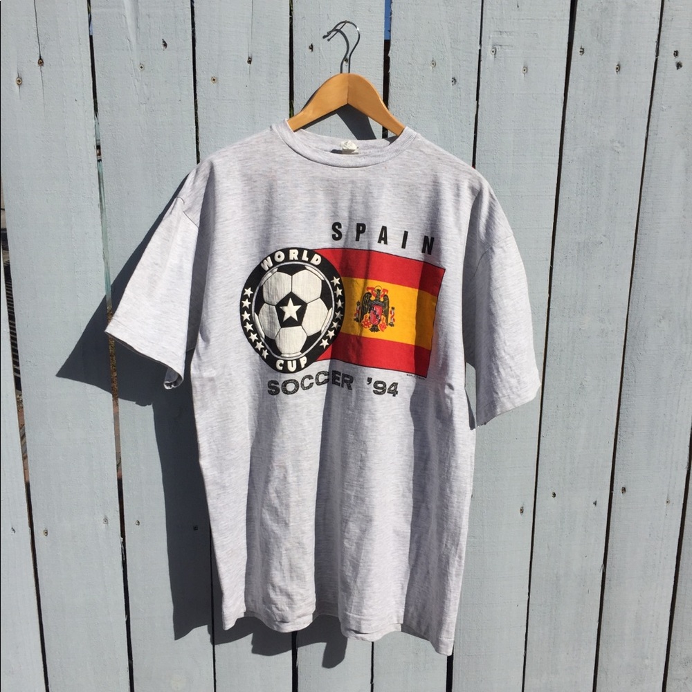 Vintage 90s Soccer Spain 1994 World Cup T-Shirt XL